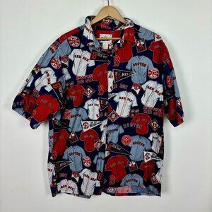 Reyn Spooner Boston Red Sox Button Up Baseball Hawaii Shirt Multicolor Mens XXL